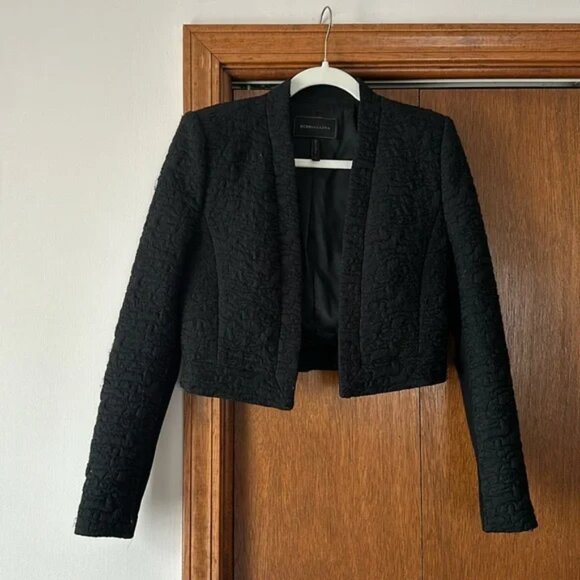 BCBG MAXAZRIA Cropped Quilted Blazer - Picture 2 of 4